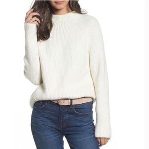 Madewell Women's Cream Mock Neck Sweater